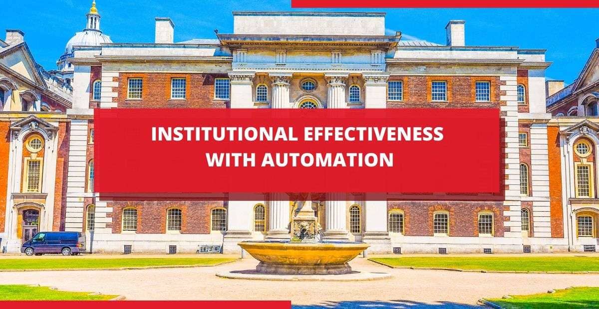 Institutional effectiveness with automation