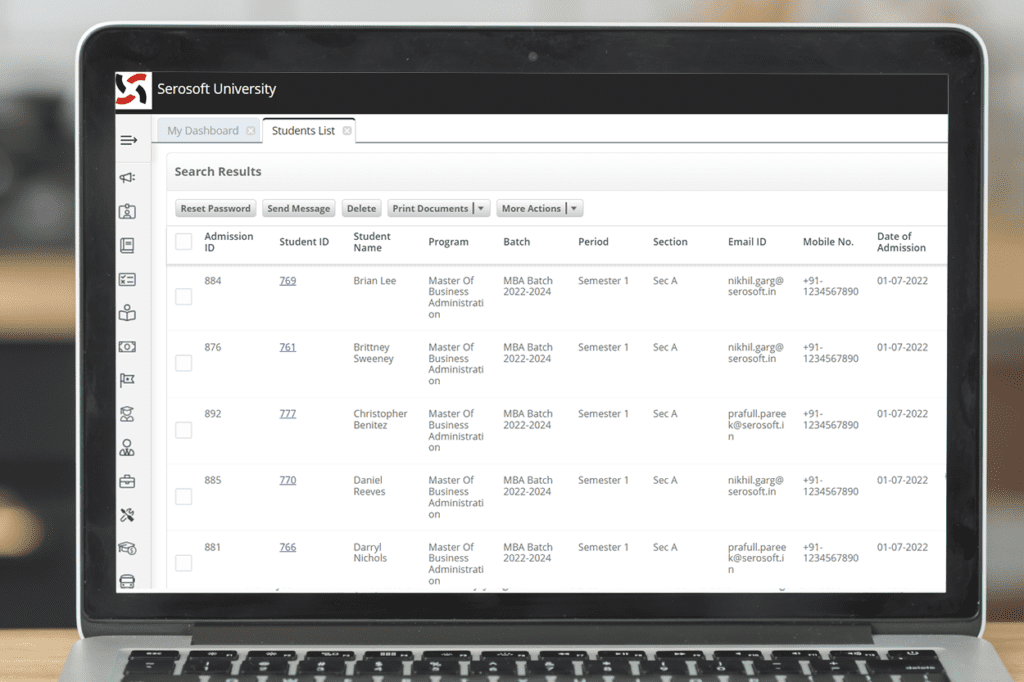 Student-Management-Module-for-Admin