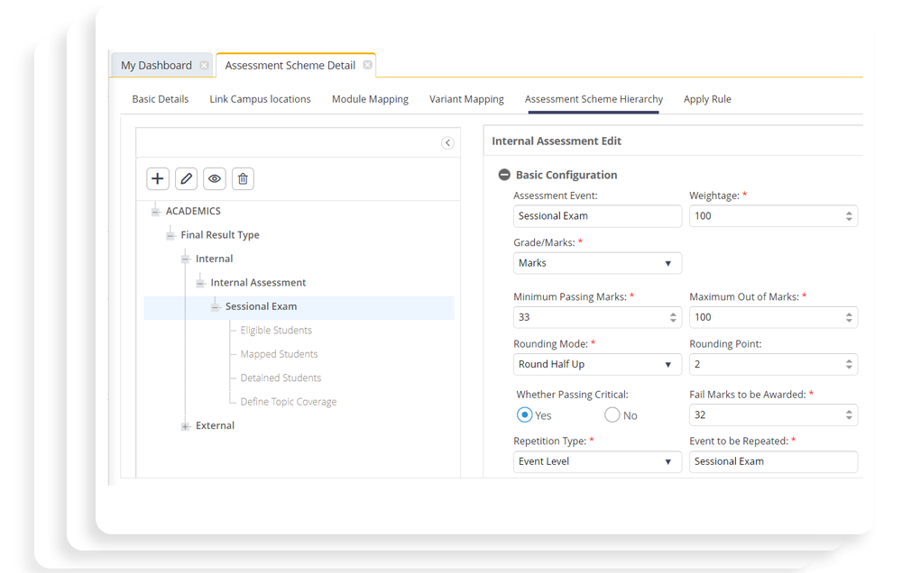 Exam and marksheet automation